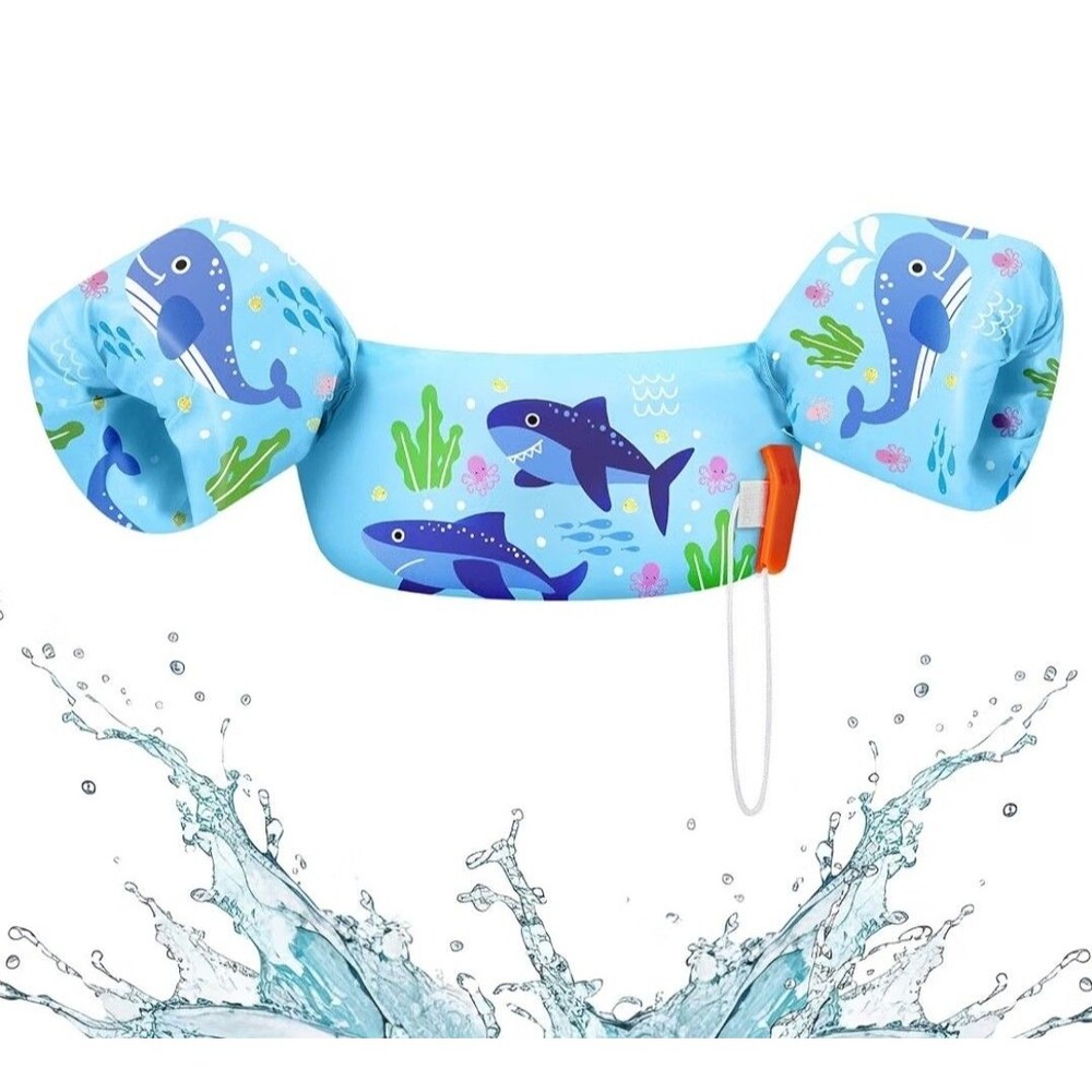 Toddler Swim Vest for Kids, Puddle Float Jumper with Safety Buckle 22-44 lbs